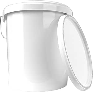 FixedByU Seau avec couvercle Noir 16 l hermétique et stable de qualité FixedByU Seau avec couvercle Noir 16 l hermétique et stable de qualité