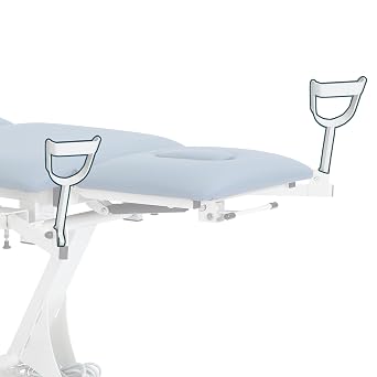 AdirMed VivaComfort Steel Stirrups Compatible with Our 903-01 Power Medical Pelvic Exam Table, Comfortable Treatment Table Stirrups