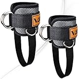 VAIIO Ankle Straps for Cable Machines,Adjustable Comfort fit Neoprene, Reinforce Double D-Ring - Premium Ankle Cuffs to Improve Abdominal Muscles, Lift The Butts, Tone The Legs for Men & Women