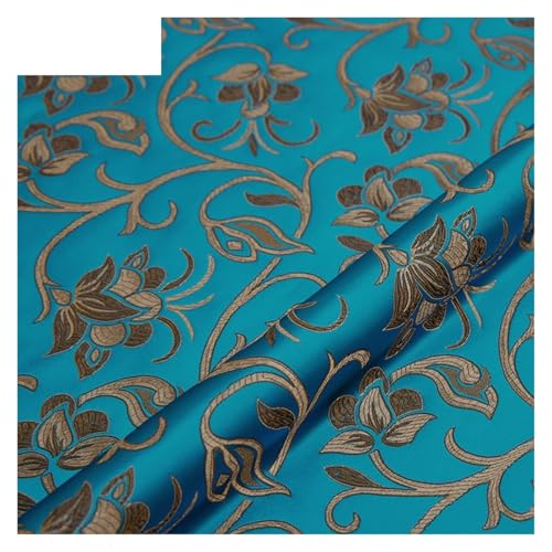Tissu à fleurs en satin brocart rigide pour structurer vos kimonos sans déformation au lavage