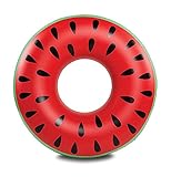 Baiyouli Aufblasbar Schwimmring für Erwachsene Wassermelone Ø 120cm Große Schwimmreifen Schwimmsitz Pool & Wasser Schwimmendes Spielzeug für Kinder & Erwachsene