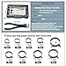 Automotive spring hose clamps 24-38 mm, 62 pcs fuel coolant pipe clamp tools in 8 sizes, used to fix hose interfaces in automotive, marine, gardening, and industrial applications
