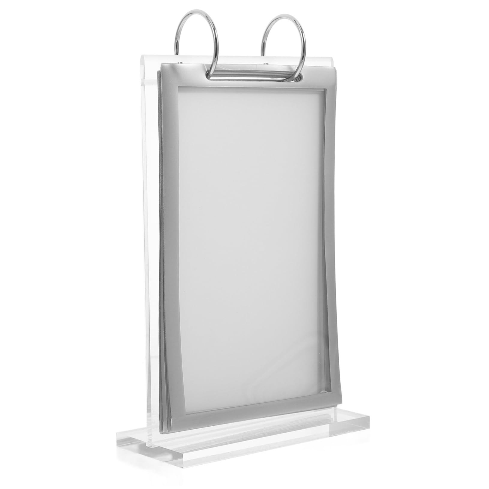 SHINEOFI 5piezas Soporte De Exhibición De Menú Transparente Soporte De Carteles De Escritorio Para Restaurantes y Cafés Vertical Con Base Estable