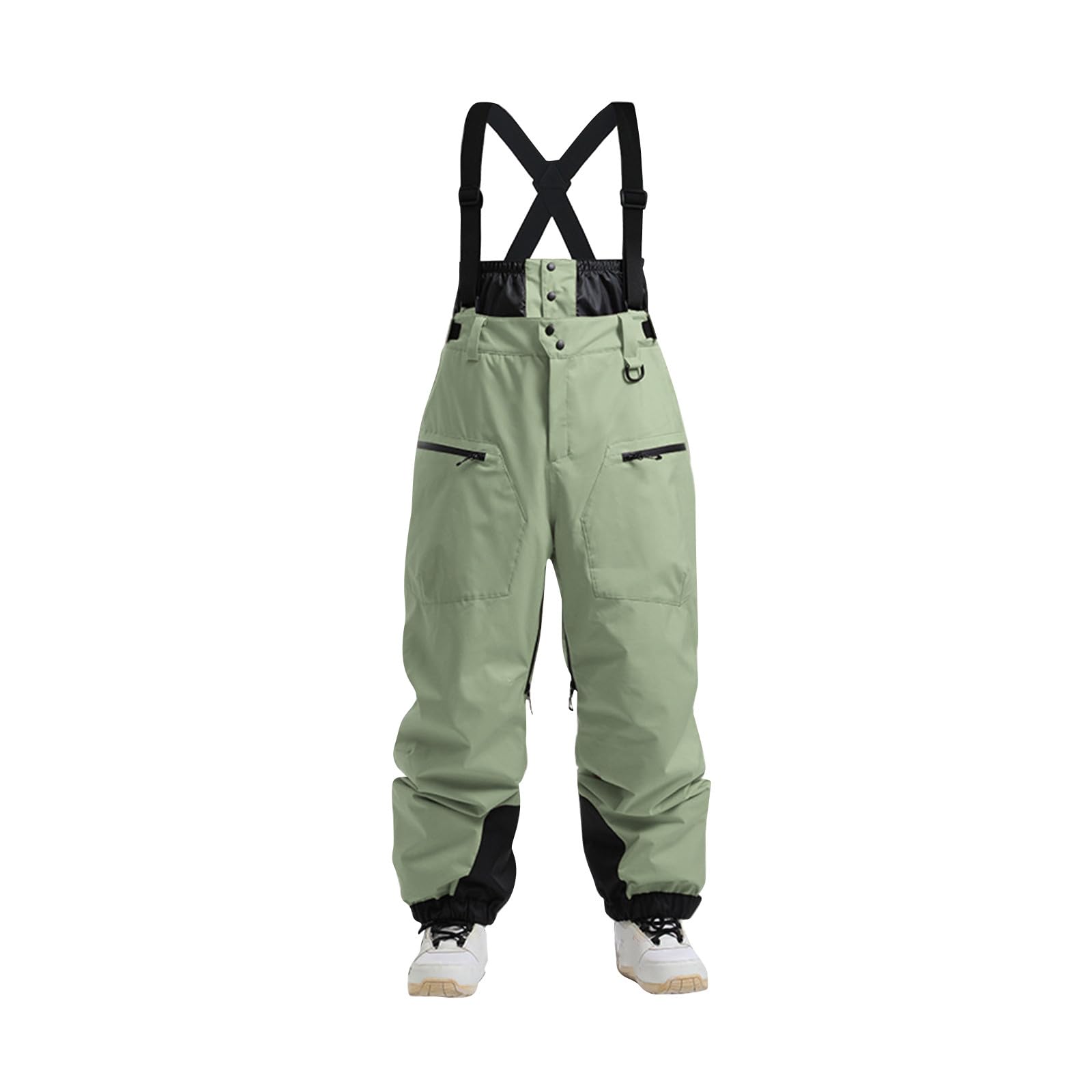 Generisch Skihose Herren Mit Träger Schneehose Herren Wasserdicht Latzhose Warm Snowboardhose Baggy Hosenträger Skihose Outdoor Softshellhose Thermohose Winter Gefüttert Ski Hosen Für Männer