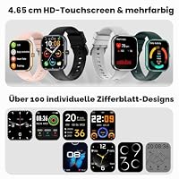 MFVLP Smartwatch Herren Damen, Fitness Tracker, Smart Watch, Schwarz – Ansicht 7