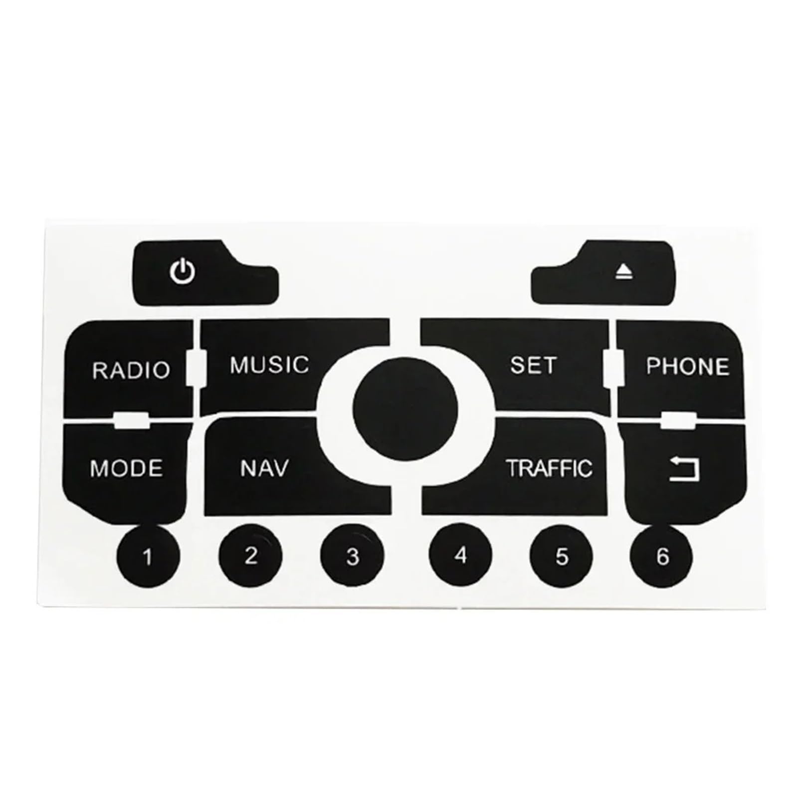 Button Repair Stickers Compatible with Navigator for 3008 for 308 for C5 for C3 1 Set Car Center Console Stickers Buttons Repair Interior Accessories