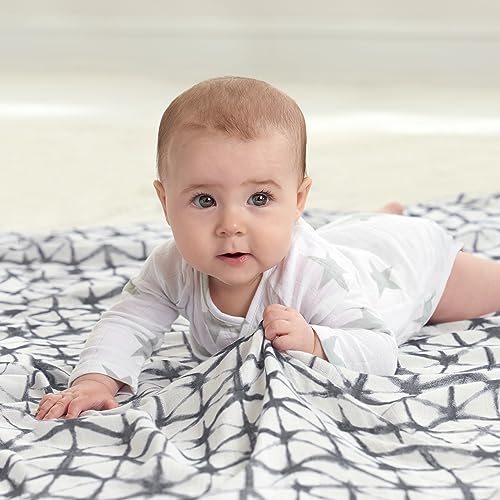 Image of aden + anais Silky Soft Swaddle Blanket,100% Viscose from Bamboo Muslin Blankets for Girls & Boys, Baby Receiving Swaddles, Ideal Newborn & Infant Swaddling Set, 3 Pack, Pebble Shibori