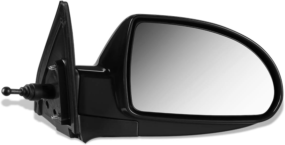 DNA Motoring OEM-MR-HY1321154 Factory Style Manual Passenger/Right Side Door Mirror Compatible with 07-10 Elantra Sedan