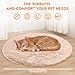 Peelanmall Heizmatte für Hunde und Katzen 40 x 40 cm, Innenwärmematte USB Lade Haustier Heizdecke 28 ℃ Konstante Plüsch-Haustier-Heizkissen, Katze Heizdecke, Weich & kuschelige Katzendecke (Khaki)