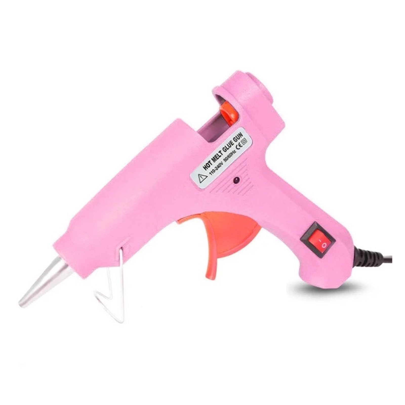 Minipistola de Pegamento Caliente de 20 W, Calentamiento rápido, para Manualidades, Escuela, Bricolaje, hogar, Reparaciones rápidas, 8 Colores, Barras de 7 mm, Calentamiento rápido (Rosa)