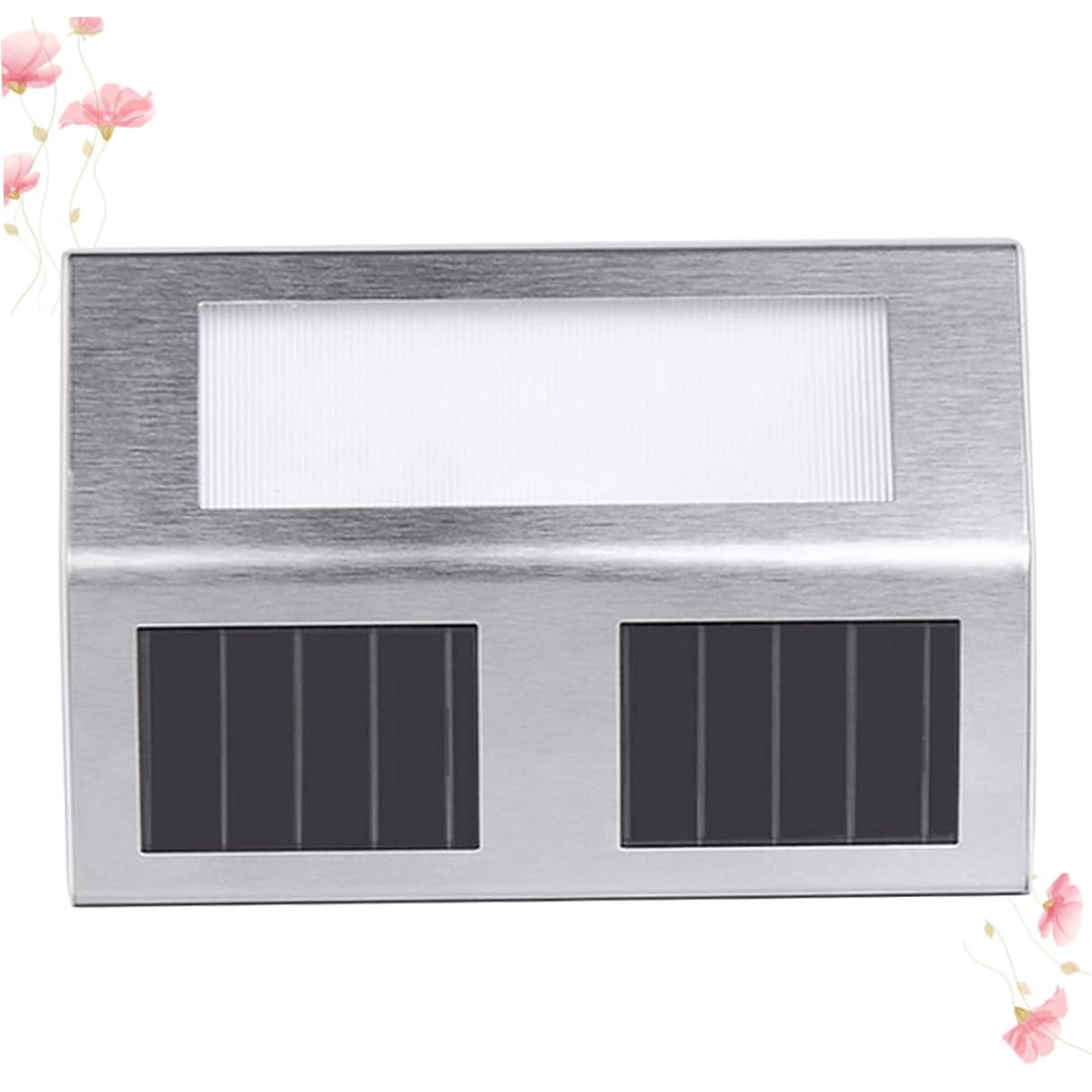 balacoo 4PCS Solar LED Street Light Stainless Steel Outdoor Wall Light Super Bright Security Lighting for Driveway Garden Pathway Weatherproof Durable
