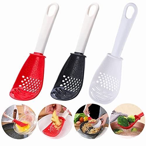 Cupid's Arrow 6in1 Multifunctional Kitchen Cooking Spoon - Egg Yolk Separator, Grater, Masher, Colander, Skimmer, Scoop - Heat Resistant, Plastic, 8.86 x 2.75 x 1.79 inches