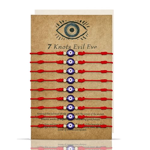Evil Eye Bracelets for Women Men Good Luck Jewelry, 9 Pcs Red String Bracelet Protection, Knot Red String Bracelet Amulet Handmade Good Luck Protection, for Family Lover Mother Daughter Friendship Evil Eye Bracelets for Women Men Good Luck Jewelry, 9 Pcs Red String Bracelet Protection, Knot Red String Bracelet Amulet Handmade Good Luck Protection, for Family Lover Mother Daughter Friendship