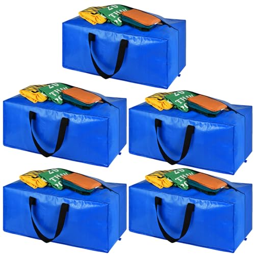 Moving Bags, Large Heavy Duty Moving Boxes for Space Saving Moving Storage, Moving Supplies, Totes for Storage with Backpack Handles Zipper(5 Pack�