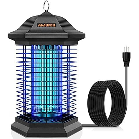 AMUFER Bug Zapper Outdoor, Fly Zapper Indoor Increased Mosquito Control Efficiency of 100%, IPX4 Waterproof Fly Zapper for Patio, Backyard, Home Cover