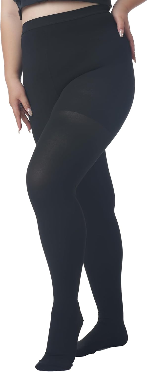 Extra Wide 5XL Medical Compression Pantyhose for Women & Men, Closed Toe 15-20 mmHg Graduated Compression Stockings Waist High Support Leggings, Support Hose for Edema, Post Surgery,During Pregnancy - Image 4