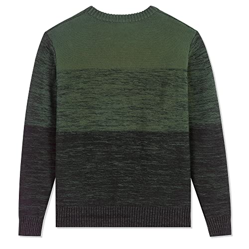 Image of BOBOYOYO Boys Sweaters 100% Cotton Cable Knit Kids Sweater Striped Pullover