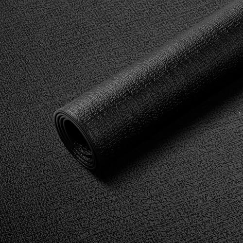 Placemats Set of 6 Washable, Heat Resistant Table Placemats Wipeable Faux Leather Place Mats Non Slip, Black1