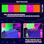 Mega-L Glow in The Dark Party Supplies, 4 Pack Foil Fringe Garland Birthday Party Decorations 9.8 ft Fluorescent Macaron Orange, Yellow and Fuchsia Metallic Tinsel Banner, Photo Booth Prop Table Skirt - Image 5