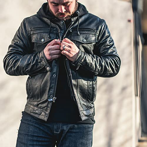 First Mfg Co - Vendetta - Men’s Motorcycle Leather Jacket | Leather Jacket For Men #TOP2