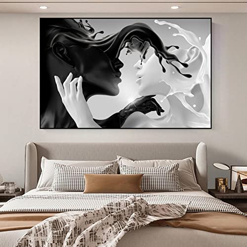 Affiches et Gravures Amant Toile Art Peinture Tableau Romantique pour Couple Chambre