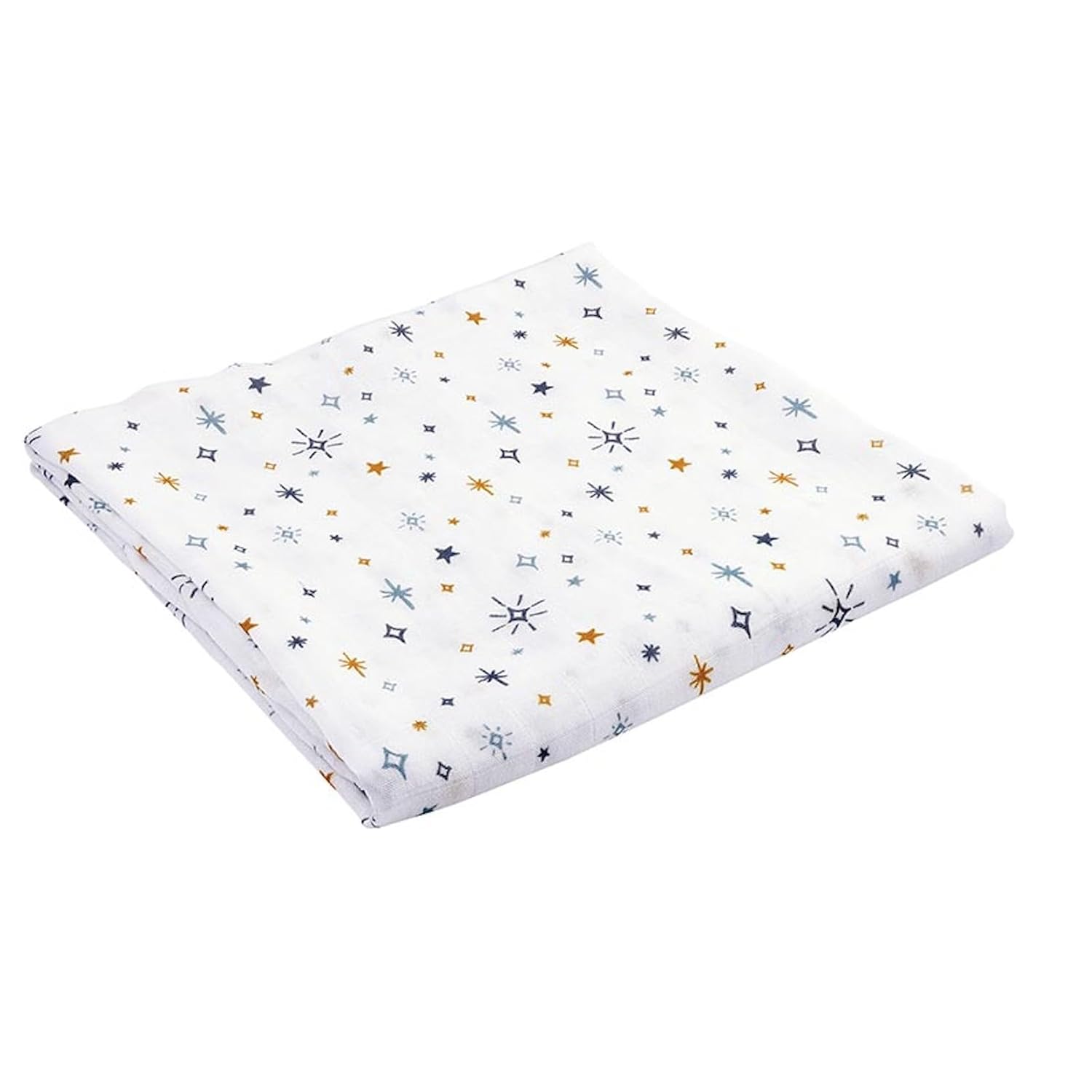 Stephan Baby Christmas Blanket & Rattle Set - Swaddle with Plush Toy Gift for Newborn Infant Baby, 2-Piece, Stars image 2