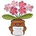 Mwmoeen Gestrickte Blumen Geburtstagsgeschenk für Frauen, Handgemachte Vergissmeinnicht Rosa Geburtstags Blumen, Pocket Hug Positive Geschenk für Freundin Frau Mama