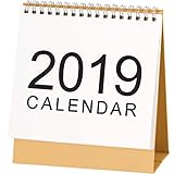 Hotop Desk Monthly Calendar Sep 2018 to Dec 2019, Desktop Calendar Monthly Planner Daily Calendar Planner for Students, Office Workers, Housewives (Small)