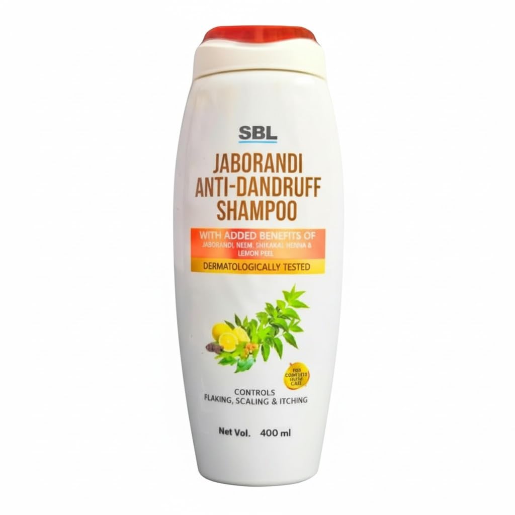 SBL Jaborandi Anti-Dandruff Shampoo with Neem, Shikakai, Henna and Lemon Peel,