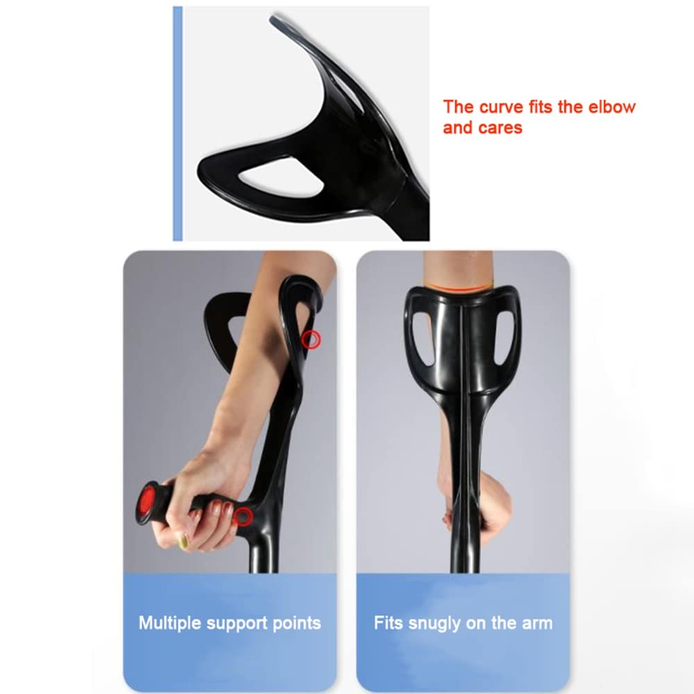 KADEUX Muletas para Hombr Y Mujer, Muletas De Antebrazo Antideslizante Muletas Ortopédicas Plegables Andador, Bastón Regulable Muletas Portátiles para Ancianos