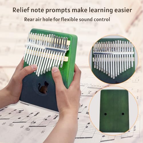 Image of 17 Key Kalimba Thumb Piano, Mbira Instrument,Musical Gift for Kids & Adults