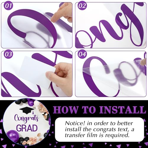 Image of Epakh 2026 Graduation Party Decal Sign for Backdrop Letters Peel and Stick Graduation Sticker for Balloon Arch Decorations Party Sign Wall Decor(Purple)