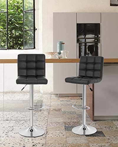 image for BestOffice Modern Bar Stool Set of 2 Barstools Height Adjustable Count
