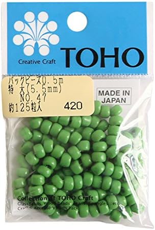 TOHO Extra Large Beads, Threading Beads, Outer Diameter Approx. 0.2 inches (5.5 mm), 1.6 ft (0.5 m), No. 47