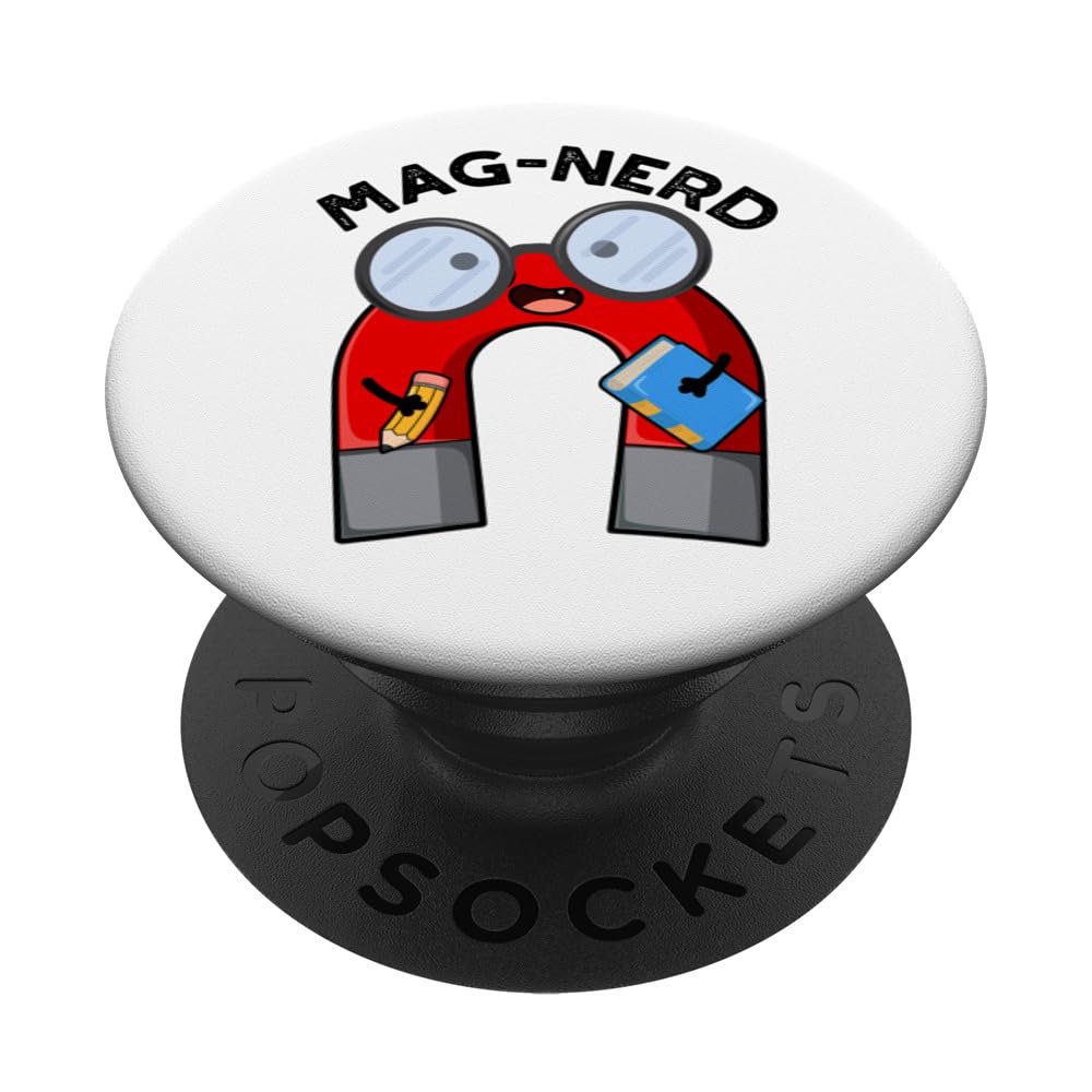 Mag-nerd Funny Magnet Pun PopSockets Standard PopGrip