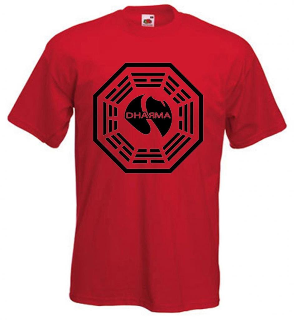 Tribal T-Shirts Dharma Initiative T-Shirt - Red - Large
