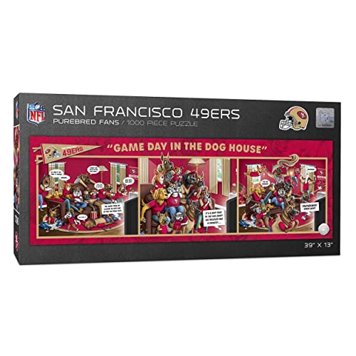 Puzzle 1000 pièces NFL Game Day in The Dog House casse-tête football américain et chiens