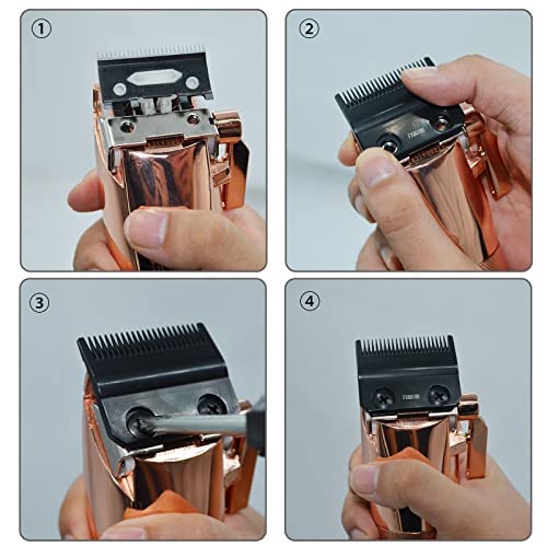 FX8010B Black Graphite Fade Replacement Blades compatible with BaBylissPRO Barberology Replacement Clipper fade Blades FX870/FXF880/FX810/FX825/FX673N (FX8010B Black)