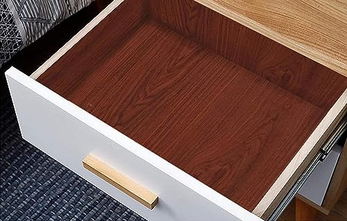 Image of HOME13 Vinyl Kitchen Self Adhesive Vinyl Decorative Red Brown Wooden Wallpaper for Kitchen Countertop Home /Office 2 Ft x 6 Ft with 2pcs