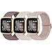 Wanme 3 Stück Armband für Fitbit Versa 2/Versa/Versa Lite/Versa SE Armband, Weiches Verstellbares Geflochtenes Ersatzarmband, Elastisches Nylon Armband für Frauen und Männer Wanme 3 günstig Kaufen-Wanme 3 Stück Armband für Fitbit Versa 2/Versa/Versa Lite/Versa SE Armband, Weiches Verstellbares Geflochtenes Ersatzarmband, Elastisches Nylon Armband für Frauen und Männer