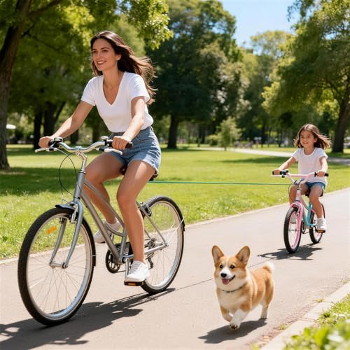 DWDHYEAN Fahrrad Abschleppseil Kinder,2.5M Einziehbares Fahrrad Zugseil für MTB Bike, Sicheres Abschleppseil Outdoor