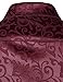 ZEROYAA Men's Luxury Jacquard Long Sleeve Dress Shirt Shiny Satin Slik Like Wedding Party Prom Shirts ZLCL27-Maroon X-Large