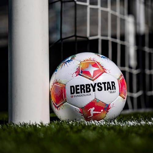 Derbystar Bundesliga Fußball 2025/2026, Offizielles Design, Größe 5 Freizeitball, Kickerball, Präzises Flugverhalten