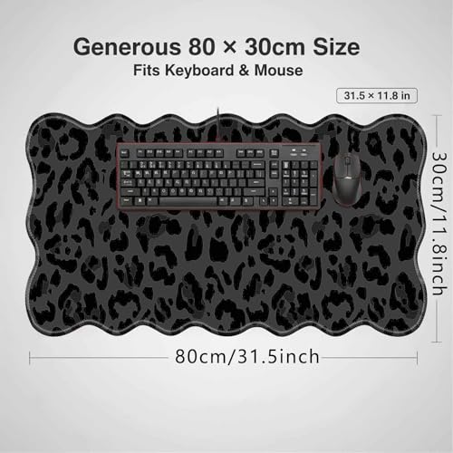 Base para mouse Bxgolkgd grande 31.5x11.8 pulgadas negra miniatura 5