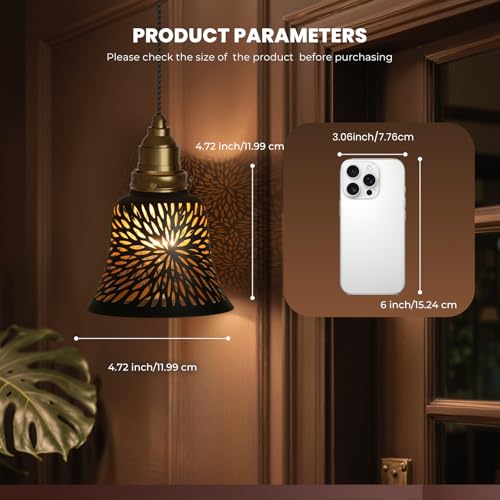 Image of Ceiling Fan Replacement Globes, 4 Pack Chrysanthemum Pattern Fixture Replacement Globes Shades with 1-5 /8 inch Fitter, ALUCSET 4.5 inch Height and 4-3 /4 inch Diameter, Metal Cover for Pendant Lamp Wall Lamp
