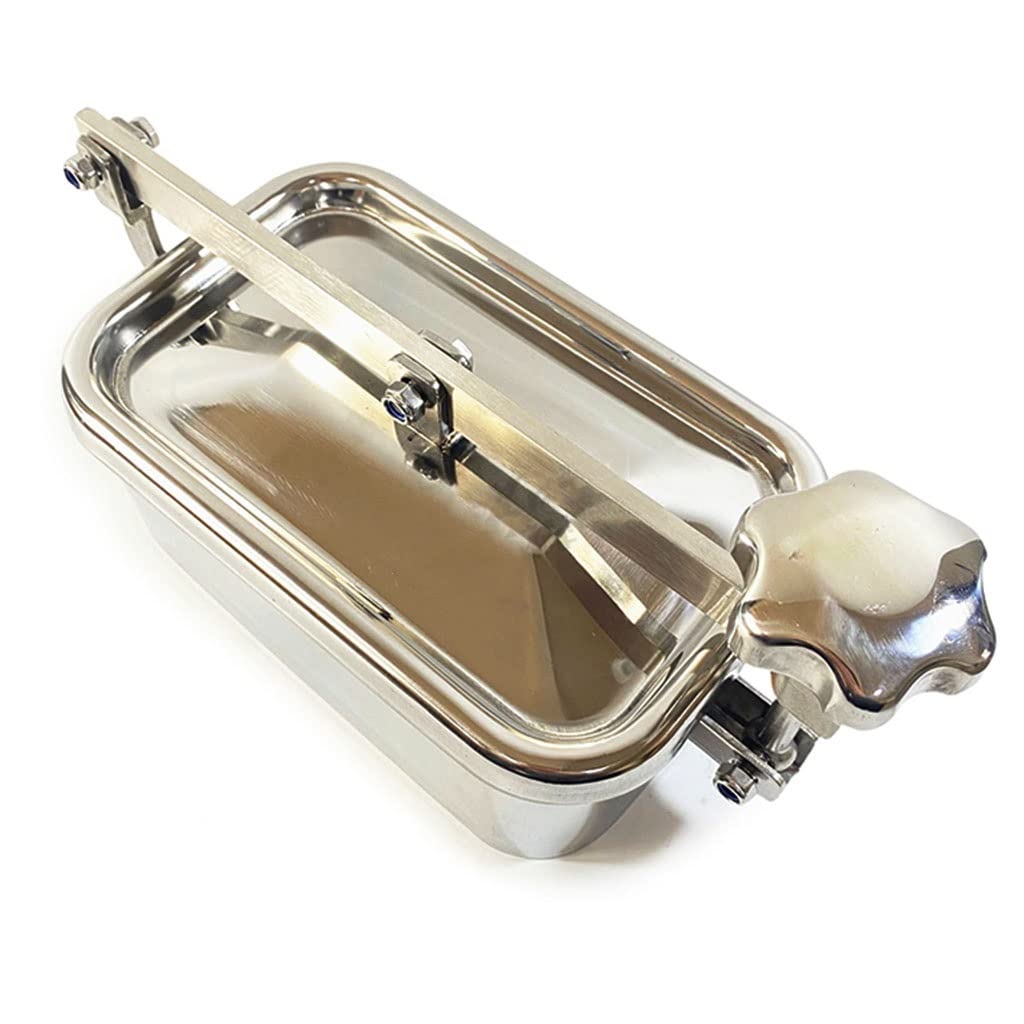 CKSEKD 200x280mm Rectangular Manhole Cover, SS304 Stainless Steel Tank Manway, 1pcs