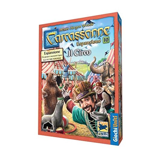Giochi Uniti - Carcassonne Il Circo, Espansione 10 per Carcassonne, Gioco da tavolo, Edizione italiana, GU626