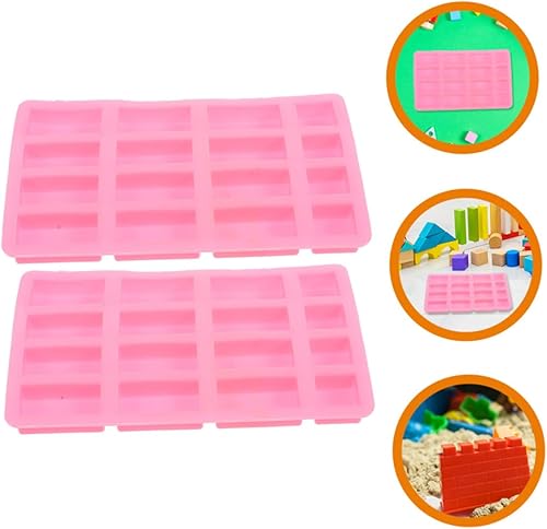 Miniatura 7 de SEWACC 10 piezas Mini molde de ladrillo Mini bloques de construcción para gelatinas Molde de silicona Molde de para Resina Molde de mano Ladrillos