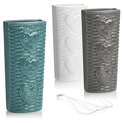 COM-FOUR® 3x Humidificador de aire de cerámica - Radiador evaporador para humidificar el aire de la habitación - Humificador radiador (3 piezas - corazón)