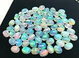 6 x 4 mm etiopski opal, 30 szt. kaboszon rzadka jakość etiopski opal, 30 szt. owalny kaboszon etiopski opal kaboszon naturalny welo opal wielopaliowy luźny kamień szlachetny do produkcji biżuterii,